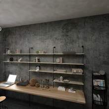 TOTIO Beton selbstklebende Tapete, verdickt, matt, wasserdicht, abnehmbar, grau, Zement-Effekt, Tapetenrolle, selbstklebende Rückseite, Kunststoff, selbstklebende Vinylfolie, DIY, handgefertigte-9823 - 0,4B x 9Lm - Übersicht 10