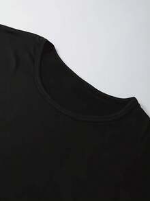 Mi estómago me duele y estoy ENOJADO con la camiseta del gobierno Mujeres Unisex Verano Casual Transpirable Personalidad Cuello Redondo Manga Corta camiseta Ropa de calle Versátil Top, Adecuado para adolescentes y adultos - Negro - Ver 4