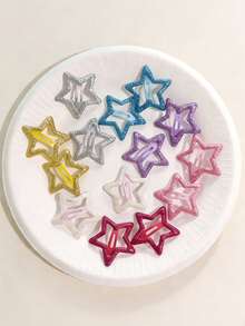 20pcs Cute & Sweet Shiny BB Hair Clips, Versatile Daily Wear For Girls - Multicolor - View 4