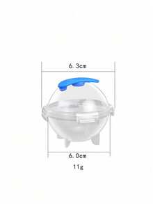 1/4pcs Plastic Round Ball Ice Cube Mold, Whiskey Ice Ball Maker, Cocktail Home Bar Drink Ice Cube Tray, Reusable Easy Release Ice Cube Maker, Kitchen Bar Tool, Valentine/Graduation Gift - Multicolor - View 8