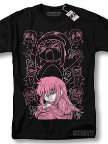 Hitori Gotou Bocchi The Rock Shirt Kawaii Yamada Nijika Ijichi Anime T-Shirt-2 - màu đen - Xem 1