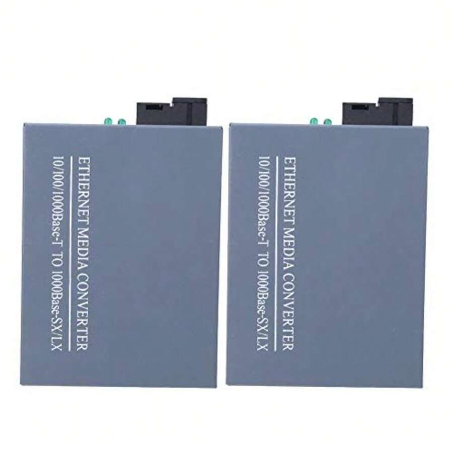 Garosa HTB-GS-03AB Transceptores de Fibra Gigabit + Convertidor óptico Monomodo Monomodo con Chip ASIC Dedicado Enchufe Estadounidense 110V Dispositivos para Redes Transceptores de Red HTB-GS-03AB - como en la foto - Ver 1