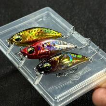 3pcs/Box 4.8cm 4.8g Micro Minnow Fishing Lure, Slow Sinking Swimbait Soft Bait For Stream Fishing - Multicolor - View 1