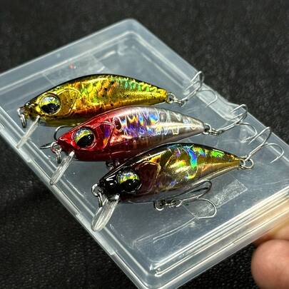 3pcs/Box 4.8cm 4.8g Micro Minnow Fishing Lure, Slow Sinking Swimbait Soft Bait For Stream Fishing
