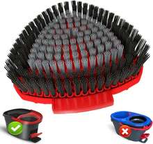 Bublador Scrubber Mop Replace Head Compatible With O Cedar EasyWring 1 Tank,Spin Replacements Heads,Scrub Brush Attachment For Bathroom,Kitchen And Various Of Hard Floors - ColorA - 查看 1