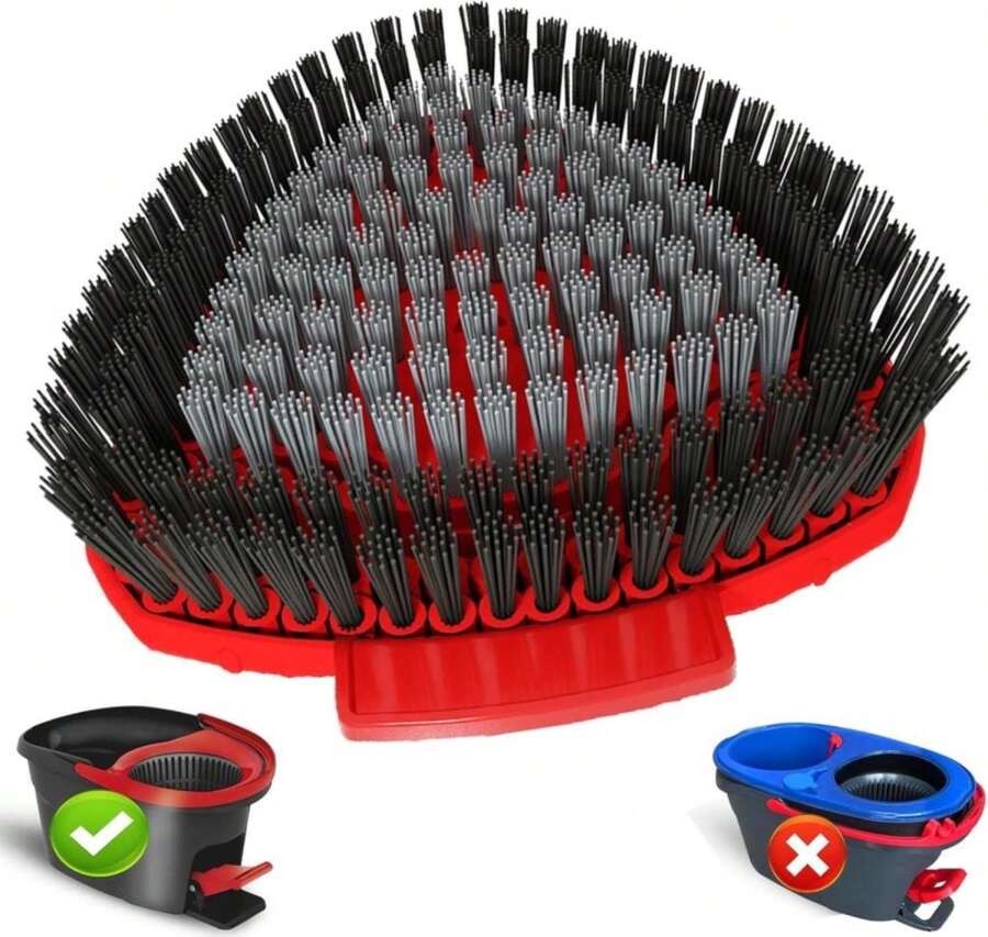 Bublador Scrubber Mop Replace Head Compatible With O Cedar EasyWring 1 Tank,Spin Replacements Heads,Scrub Brush Attachment For Bathroom,Kitchen And Various Of Hard Floors - ColorA - 查看 1