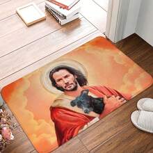 Jesus Saint Meme Keanu Reeves Front Door Floor Entrance Mat Outdoor  Bathroom Kitchen Doormat Toilet Carpet Rug - 1PC - View 1