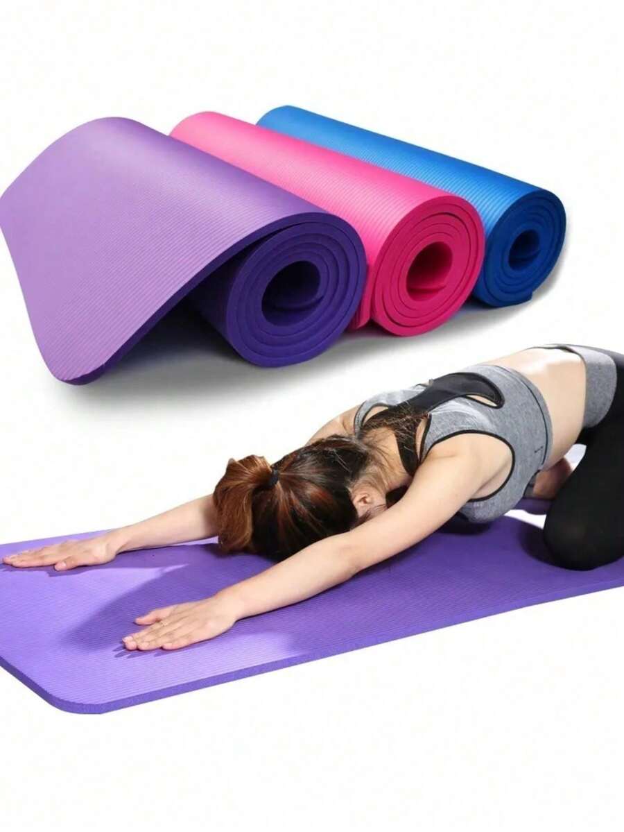 Tapete Alfombrilla Para Yoga Pilates Antideslizante Ejercicio Hogar Gimnasio Actividades - Amarillo - Ver 1