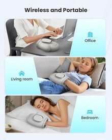 Hand Massager For Arthritis And Carpal Tunnel Relief, Heated Air Compression Therapy For Finger, Palm & Wrist Pain, Portable Cordless Electric Hand Massager - Beige - View 7
