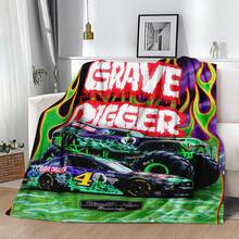 1 PIEZA Manta de camión monstruo de Monster Jam 3D, regalo original para aficionados a los deportes de motor, decoración temática para el hombre cueva, acento para fiesta retro de ciencia ficción y recuerdo del día de carrera, manta suave para el hogar, dormitorio, cama, sofá, picnic, viaje, oficina - multicolor 20 - Ver 3