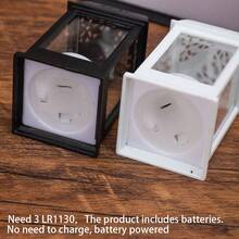 3/6pcs Plastic Mini Lanterns, Hollow Top Design For Easy Carrying, Flameless Warm Light, Retro LED Electronic Plastic Decorative Lamps, Home Decor Accents, Atmosphere Lights For Bedroom, Living Room, Camping, Outdoor, Dates, Picnics, Crafts - Hollow Out Four-corner Lantern - View 10