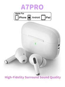 无线耳塞，真无线蓝牙耳机 - 兼容苹果和安卓系统，内置麦克风，防汗，白色 - 彩色 - 查看 2