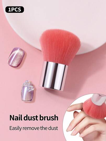 Single Mushroom Shaped Powder Brush With Soft Bristles A Makeup Tool Accessory Specifically For Cleaning Nail Polish Dust