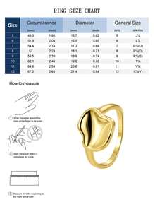 Charm-In Asymmetrical Plated Gold Women's Ring, Versatile Fashion Finger Ring, Gift For Girlfriend, Best Friend, Valentine's Day, Birthday - Gold - View 2