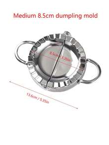 Stainless Steel Dumpling Maker Set, Includes Small, Medium And Large Dumpling Wrappers Molds, Kitchen Gadget For Easy Dumpling Making - Silver - View 12