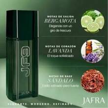 Perfume JF9 Verde Jafra para Hombre 100 ml Original Fragancia Masculina Fresca y Vibrante con Aroma Herbal Amaderado Notas Energizantes y Naturales Ideal para Uso Diario Oficina Actividades al Aire Libre Estilo Moderno y Dinámico Presentación Elegante Esencia Duradera para el Hombre Activo con Personalidad Auténtica Producto Jafra Auténtico Excelente Opción para Regalo - Fresco - Ver 7