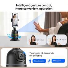 TOKQI AI Facial Tracking 360-Degree Rotating Gimbal Phone Stabilizer, 139cm Extended Tripod, Intelligent Gesture Control Phone Holder, Detachable Design Phone Holder, With Wireless Remote Control, Compatible With IOS And Android, Suitable For Vlog, Video - Multicolor - View 7
