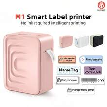 Marklife Impresora de etiquetas M1, impresora térmica inalámbrica, impresora de etiquetas portátil Bluetooth mini, con múltiples plantillas seleccionables en teléfonos móviles, operación sencilla, adecuada para oficina, hogar y uso organizativo, se puede cargar a través de USB. Regalo del Día de San Valentín - Multicolor - Ver 2
