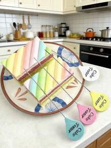 4pcs Stainless Steel Cake Tester Stirring Rod Biscuit Raw/Cooked DIY Baking Tool - Multicolor - View 3