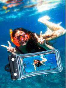 Transparent Universal Waterproof Phone Pouch, Waterproof Phone Dry Bag, Waterproof Phone Case, Touchscreen Applicable Waterproof Phone Cover, Swimming Waterproof Phone Case - Multicolor - View 3