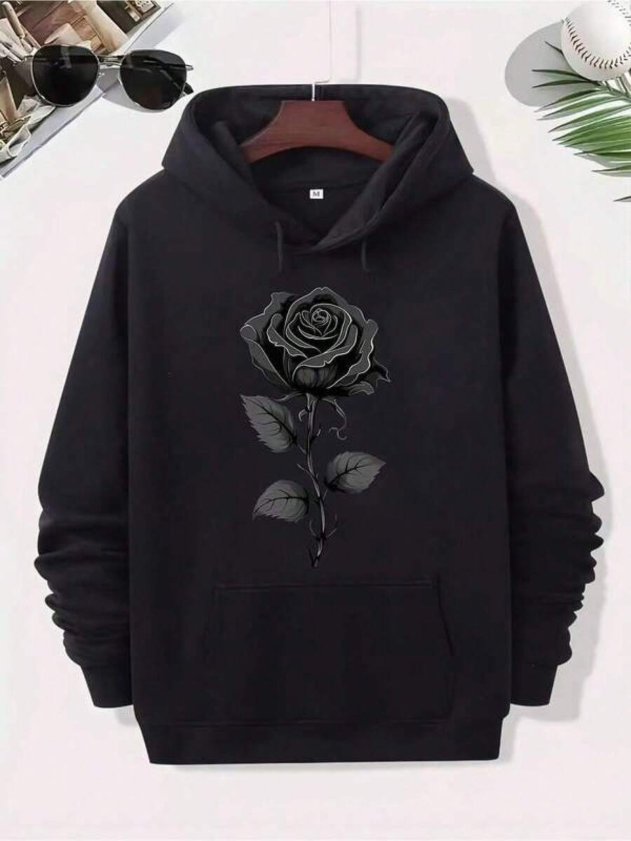 Men Outdoor Hoodies & Sweatshirts - Black - View 1