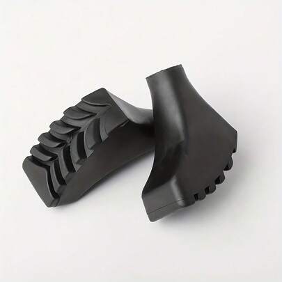 1 Set Hiking Pole Accessories - Anti-Slip Rubber Tip Cover, Shock-Absorbing & Wear-Resistant Pole Tip & Foot Protector