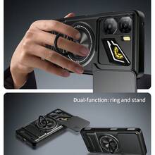 努比亚 NEO 3 5G 手机壳，带滑动摄像头镜头和支架 - 紅色 - 查看 3