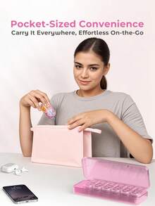 2 Times/Day Pill Organizer, AM PM 7-Day Pill Box, 2 Times Per Day Pill Case, 7-Day Travel Pill Box, Medication Vitamin Fish Oil Supplement Dispenser - Multicolor - View 7