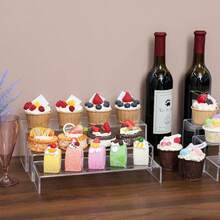 1 Set Acrylic Transparent Cupcake Stand, Acrylic Tiered Dessert Display Rack Suitable For Parties, Weddings, Birthday Celebrations - Clear - View 5