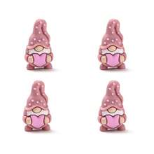 4pcs Valentine's Day & New Year Theme Silicone Beads, Dwarf Holding Heart, Suitable For DIY Jewelry Making, Bracelets, Beaded Pens, Keychains And Bag Accessories Crafts - Love Elf - View 9