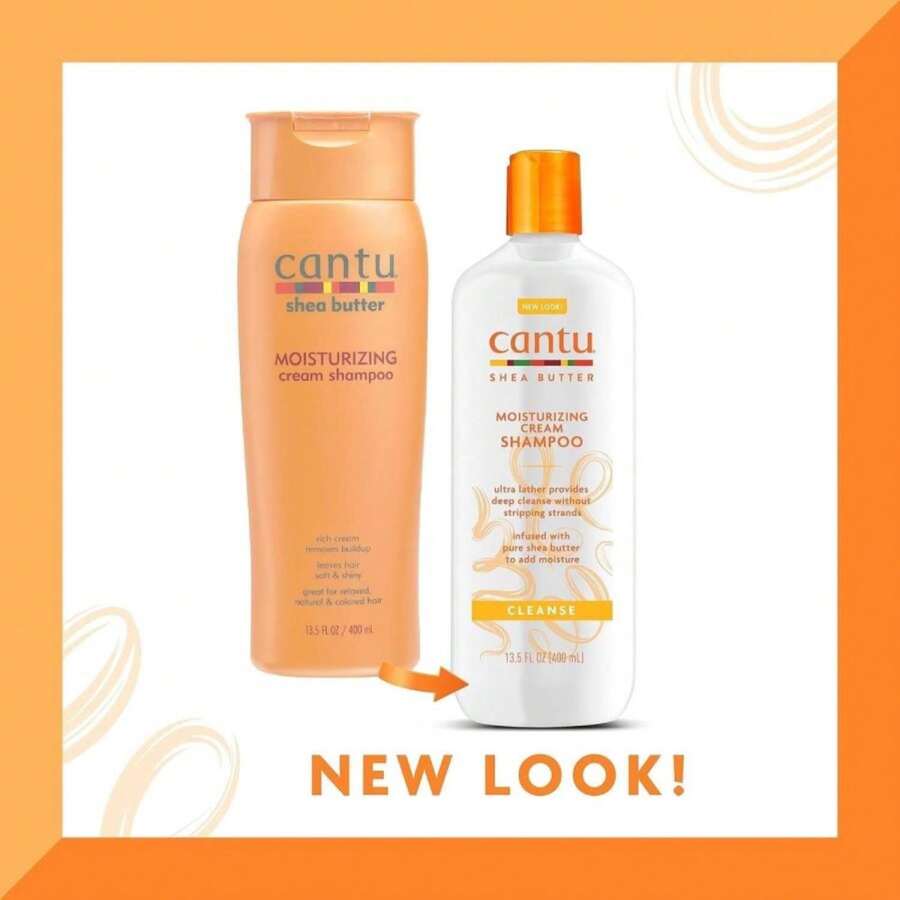 Cantu Moisturizing Cream Shampoo With Shea Butter, 13.5 Fl Oz (Pack Of 2) - ColorA - View 1