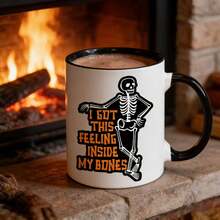 1 pieza Taza de cerámica con diseño de calavera de dibujos animados, taza para el hogar y la oficina, taza de café - Multicolor - Ver 6