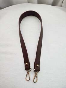 1pc Classic Leather Shoulder Strap Replacement For Handbag Clutch Crossbody Bag Holiday Essential - Brown - View 4