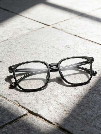 1副/2副复古大框素面铆钉眼镜，个性街头风极简男士眼镜框