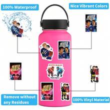 60 Pcs Heated Rivalry Vinyl Stickers, Beautiful And Practical, Suitable For Scrapbooks, Diaries, Bumpers, Skateboards, Water Bottles, Helmets, Water Cups, Car Stickers, Etc. - Multicolor - View 4