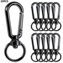 10/20pcs Metal Swivel Snap Hooks, Heavy Duty Durable Keychain Spring Snap Clips, Rotatable Detachable Clips For Paracord, Lanyards, Car Keys, Cameras, Wallets, DIY Keychain Crafts - Keychain - View 11