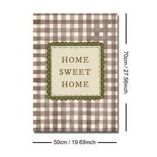 1幅带框/不带框“温馨家园”乡村风帆布海报，舒适棕色格子图案，文字装饰语录墙面艺术印刷品，简约农舍小屋装饰画，适用于公寓、客厅、卧室、现代家居装饰 - A - 查看 9
