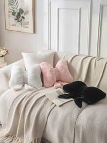 1 Peça Almofada de Laço, Almofadas Decorativas em Formato de Borboleta, Almofadas Fofas, Decoração Fofa para Cama, Sofá e Casa, Almofada Macia e Aveludada, Presente para Sofá, Quarto, Sala de Estar, Decoração Doméstica, Decoração de Quarto, Festa Diária, Casamento, Dia dos Namorados, Páscoa, Presente do Dia dos Namorados - Rosa chiclete - Visão 5