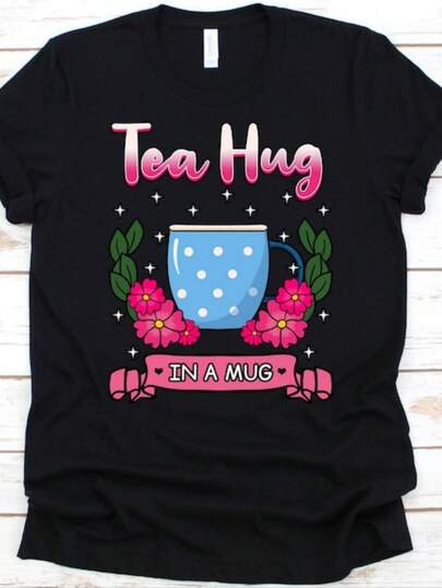 TeaHugInAMug,HuggingShirt,Endeart,Hugging,HuggingLovers,Hip,Cuddle,GroupHug,Affection,TeaLover.