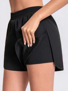 2-In-1 New Fashion Shorts, Suitable For Casual Daily Wear And Sports Running - Black - View 3
