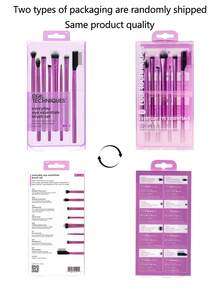 Real Techniques 8pcs Eye Makeup Brush Set, Including Eyeliner Brush, Eyeshadow Brush, Eyebrow Brush And Lash Brush, Convenient To Carry, Ideal Gift Set. Set Includes: Makeup Brush Set, Makeup Brush Set, Full Makeup Tools, Makeup Brush Set, Full Makeup Tools, Makeup Brush Set, Makeup Gift Set. - Purple - View 10