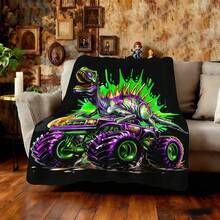 1PC 3D Monster Jam Monster Truck Cartoon Blanket, Edgy Gift For Motorsports Fans, Themed Man Cave Decor, Retro Sci-Fi Party Accent & Race Day Souvenir,Soft Throw Blanket For Home Bedroom Bed Sofa Picnic Travel Office Cover Blanket - nhiều màu 21 - Xem 4