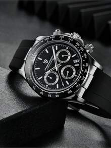 PAGANI DESIGN DESIGN 原创 PD1664 男士腕表，全新日本 VK63 计时码表，顶级奢华橡胶蓝宝石石英表壳，男士腕表 - 均碼 - 查看 8