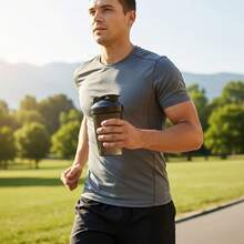 1pc 13.5oz Leak-Proof Protein Shaker Bottle With Mixing Ball, Suitable For Fitness And Meal Prep - Multicolor - View 4