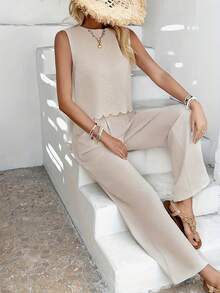 Winter Outfit,Date Night Look,Valentine's Day,Summer Must-Have! 's Hottest Sleeveless Sets (Restocking Soon!) |   Tomato Girl Summer School Uniform |   UPF 50+ Sun Protection ('s Hottest Find) - 杏色 - 查看 2