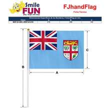 Banderitas de Fiyi, MXFJH-000, 1Pza, Fiyi, 14x21cm, Tela Poliéster, Asta Plástico. - Multicolor - Ver 3