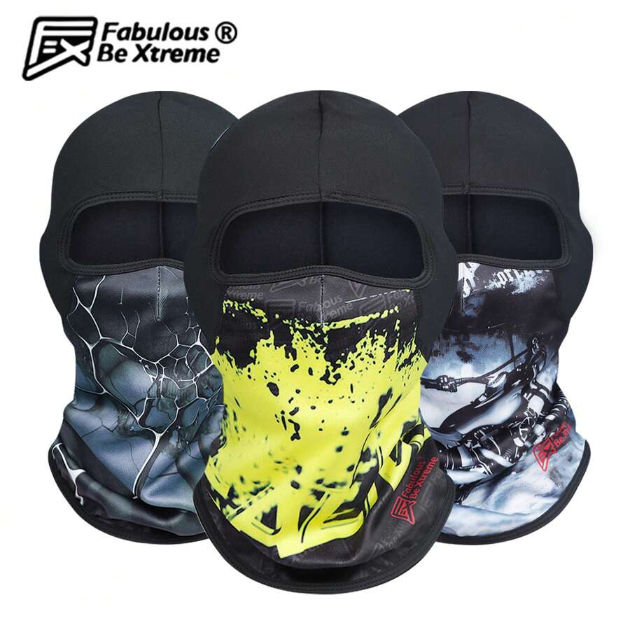 Stylish Printed Balaclava Ski Mask, Warm & Windproof, Comfortable Face Cover For Cycling, Skiing, Outdoor Activities In Winter - Multicolor - View 1