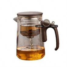 6-Piece Glass Inner Magnetic Suspension Teapot, Slouchy People Tea Maker, Home & Office Tea Set - White - View 5