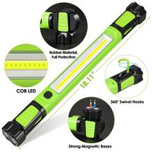 Work Light, 2500LM Bright LED Work Lights, 5200mAh Rechargeable Magnetic Underhood Work Light With Hooks, Cordless Battery Powered Mechanic Light For Car Repairing/Inspection/Garage/Workshop/Emergency Multifunctional Flashlight Portable Flashlight - Apricot - View 8