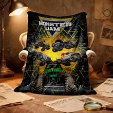 1PC 3D Monster Jam Monster Truck Cartoon Blanket, Edgy Gift For Motorsports Fans, Themed Man Cave Decor, Retro Sci-Fi Party Accent & Race Day Souvenir,Soft Throw Blanket For Home Bedroom Bed Sofa Picnic Travel Office Cover Blanket - nhiều màu 13 - Xem 5
